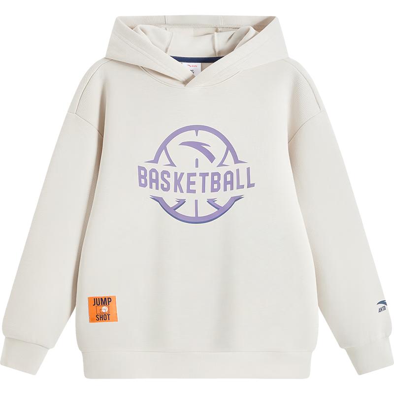 Anta Boys 2026 Spring Basketball Knit Hooded Pullover A52611708 130