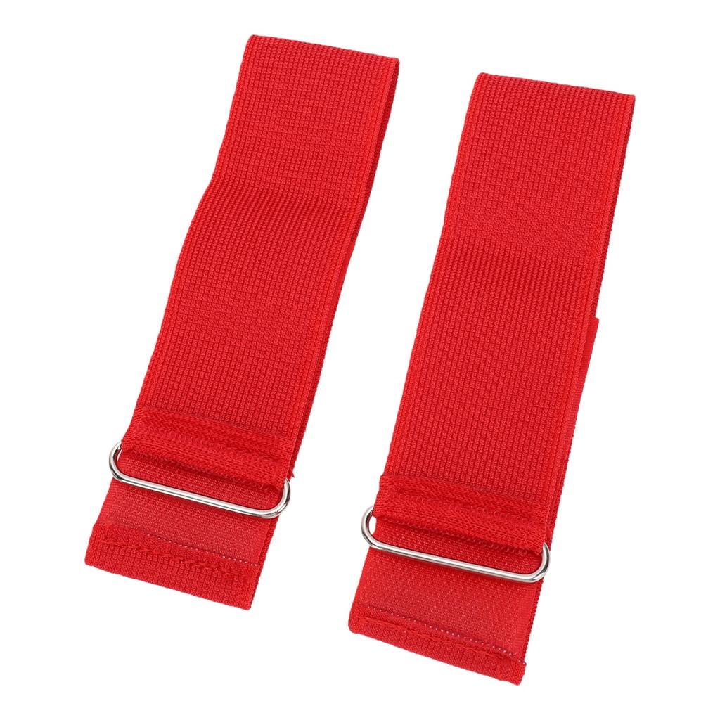 10 Pcs Red 3 Legged Race Bands Adjustable Legged Race Bands Hook and Loop Elastic Straps for Team Building Games