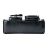 [Coboca+] C25412 Synthetic Leather Double Pocket Clear Window Bag, 3 Colors (BlackIvoryPink), Photo Card Storage (Black)