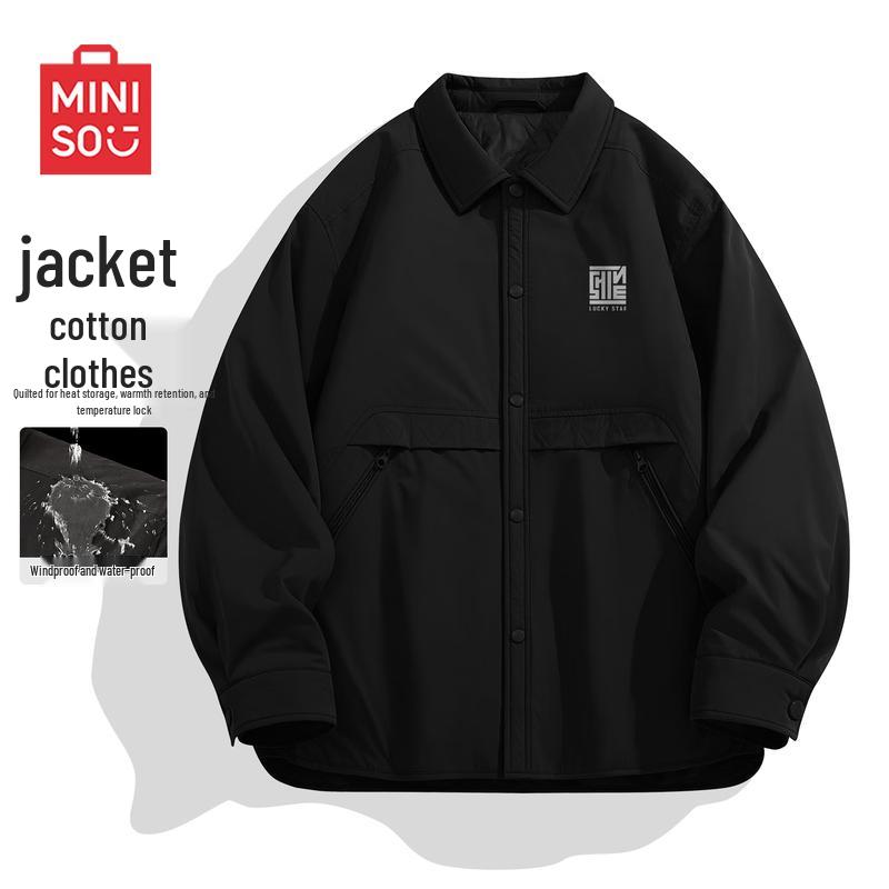 

MINISO Men s Casual Lapel Winter Warm Jacket 2XL