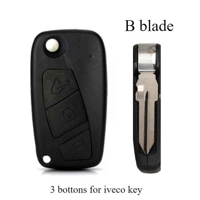 2 3 Bottons Car Key Fob Case Shell Housing for FIAT 500 Punto Stilo Ducato Panda Doblo Bravo for Iveco NAveco 2006 2007 2008