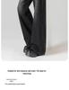 2025 Women's Slimming High-Waisted Black Wide-Leg Jeans - Trendy Loose Fit, Straight-Leg Pants