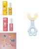 U-shaped Toothbrush For 2-12 Year Old Kids With Soft Silicone Bristles**