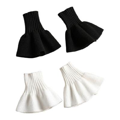 Wrist Cuffs for Women Pleated Horn Cuff Detachable Shirt Fake Sleeve Cuffs