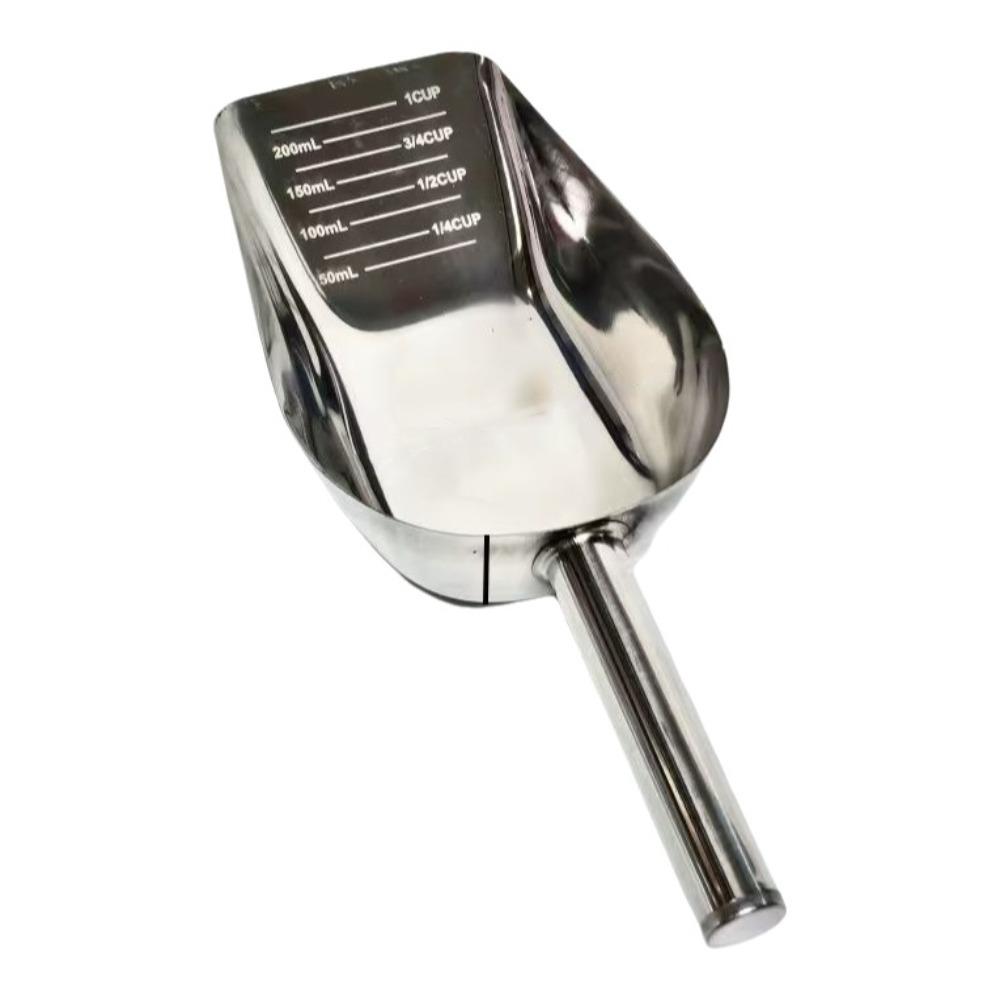 Stainless Steel Food Measuring Cup Ergonomic Handle Ice Scoop High-Quality Pet Food Scoop Candy