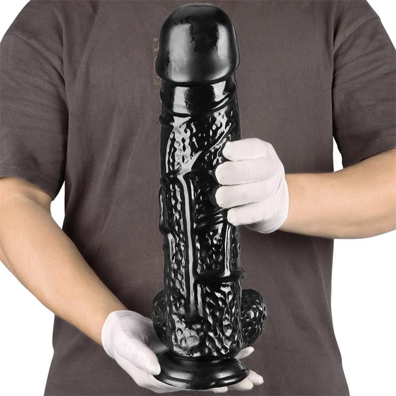 8.5cm Oversized Super Long Thick Simulation Fake Big Penis Ashes Anal Plug Backyard Chrysanthemum Toy Dildo