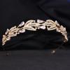 New Zircon Bridal Crown Leaf Alloy Atmospheric Wedding Headwear Rhinestone Princess Wedding Hair Accessories