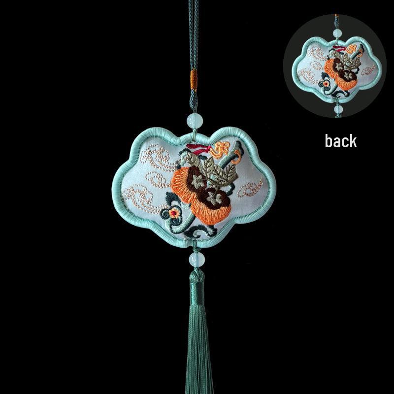 Dragon Boat Festival Embroidered Koi Fish & Butterfly Sachet Pendant - Hanfu Accessories & Ornaments Cultural Small Pendant
