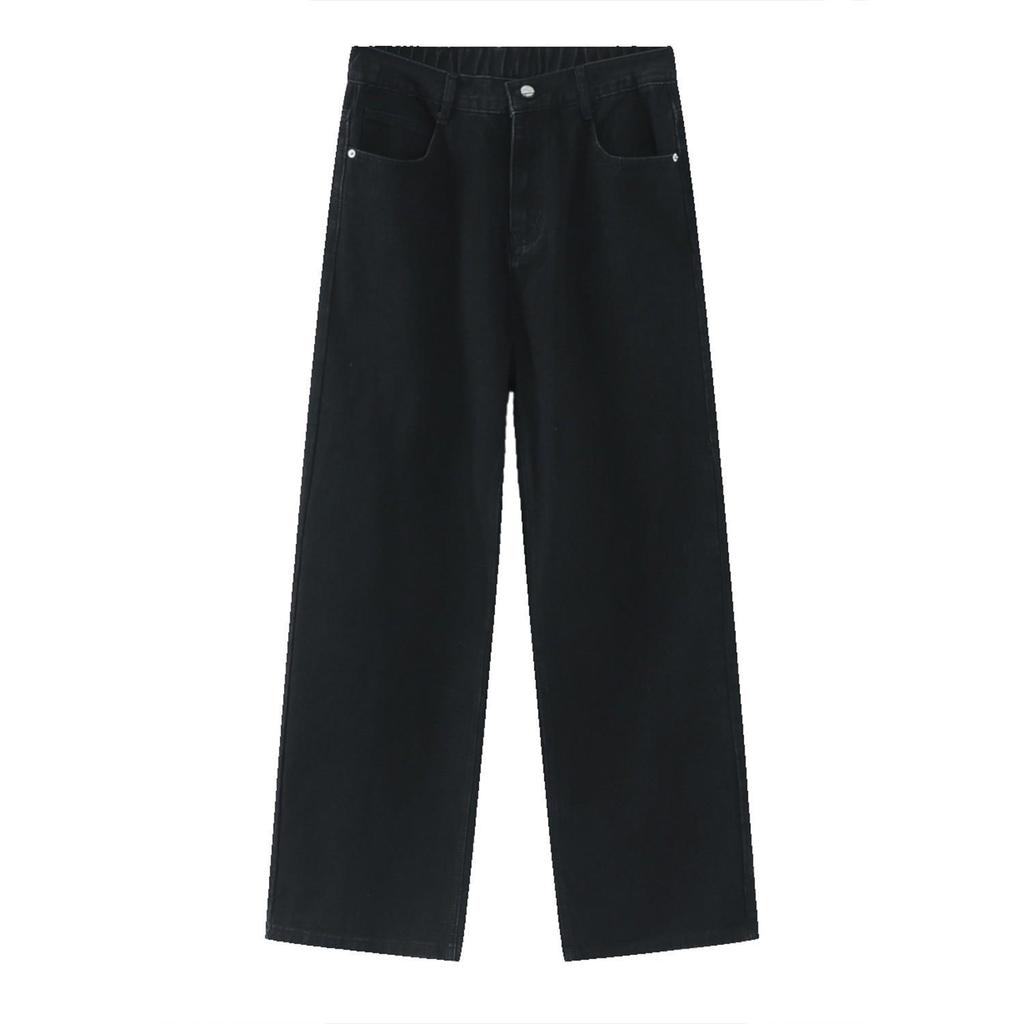 Long Trousers Five-color Retro Semi-elastic Waist Loose Straight Jeans Men Straight Loose Jeans for Men Fashionable and Comfortable Pants