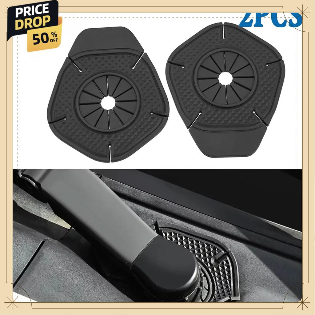 2Pcs Car Wiper Hole Cover Dustproof Sleeve Leaves Debris Prevention Accessories Car Wiper Arm Bottom Hole Protective Cover