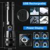 30W High Power Led Flashlight Telescopic Zoom Portable USB Rechargeable LED Lamp Emergency Spotlights Outdoor Camping Torch