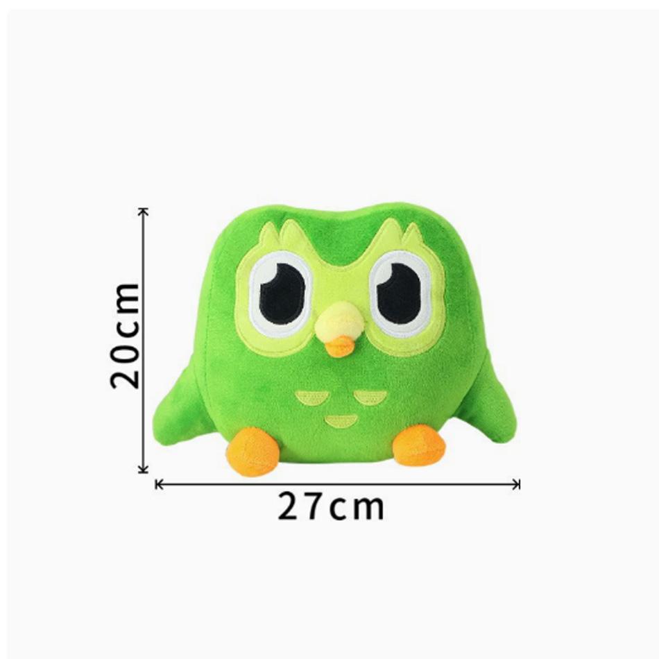 Grünes Duolingo Eulen Plüschtier Duo Plüschtier von Duo der Eule Cartoon Anime Eulenpuppe Weiches Stofftier Kinder Geburtstag