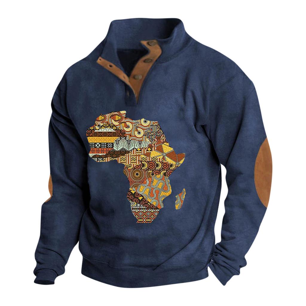 Das Herren-Sweatshirt mit Stehkragen im Frühling und Herbst ist ein Outdoor-Freizeitpullover
