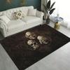 Skull Pattern Halloween Non-Slip Rug, Machine Washable Floor Mat for Living Room Bedroom Game Room Bathroom Home Decor