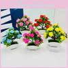 Plant Silk Rose Simulated Flower Potted Plant Bonsai For Home And Decor Event