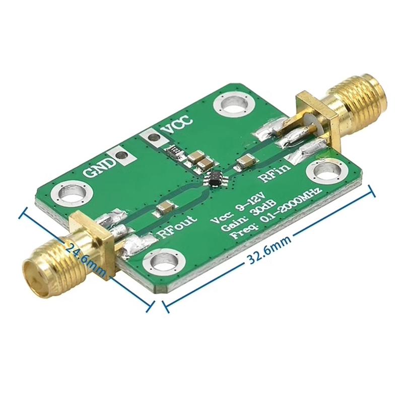 Rf Broadband Amplifier Low Noise Amplifier Medium Power Lna (20-3000Mhz Gain 30Db)