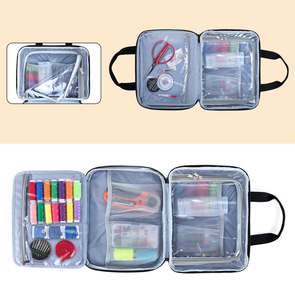 Luxja Sewing Large Easy to Sewing Sewing Tool Carrying Bag Gray Bag, Capacity, Multi-Pockets, Find, Box, Storage, Bag, Only,