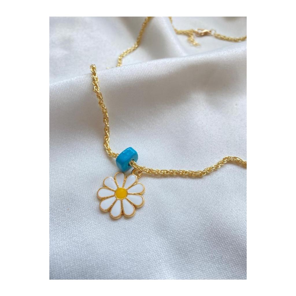 Daisy Hoop zlaté náušnice, Daisy zlatý náhrdelník a Daisy Řetízkový náramek