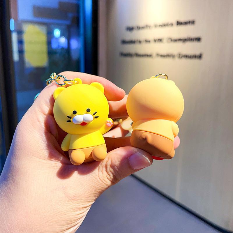 Entzückender Choonsik Schlüsselanhänger Süßer Koreanischer Stil Popcorn-Charakter PVC Schlüsselring