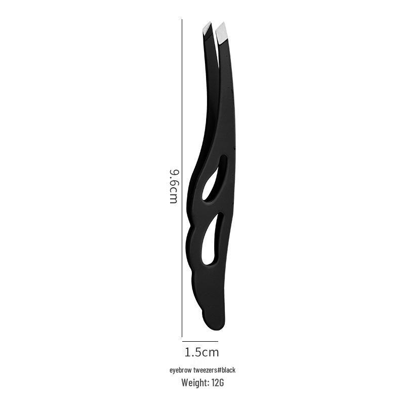Slanted Tip Feather Clip Eyebrow Tweezer for Plucking & Eyelash Extension