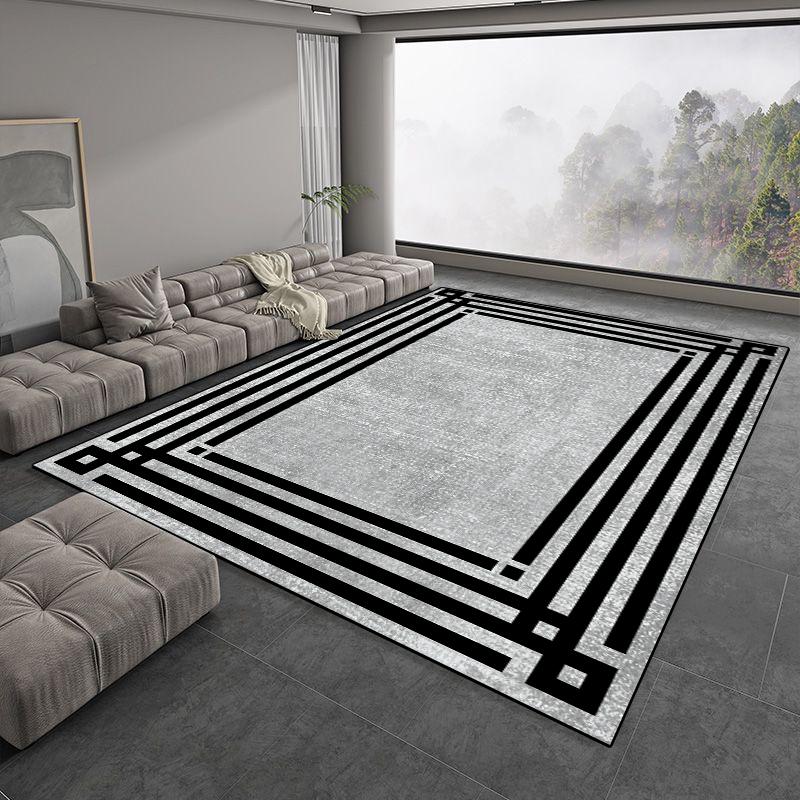 

Light Luxury Grey Large Rugs for Living Room European Simple Bedroom Decoration Carpet Soft Non-slip Lounge Coffee Tables Mat 60*90cm
