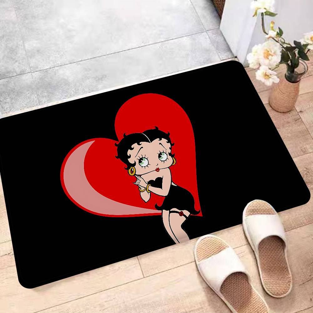 B-Betty Girl B-Boops Door Mat Washable Non-Slip Living Room Sofa Chairs Area Mat Kitchen Doormat Area Rug