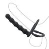 Silicone Anal Plug with Dual Rings & Prostate Massager for Prolonged Pleasure
