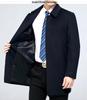 Men's Mid-Length Wool Cashmere Coat - Autumn/Winter Style for Middle-Aged & Elderly