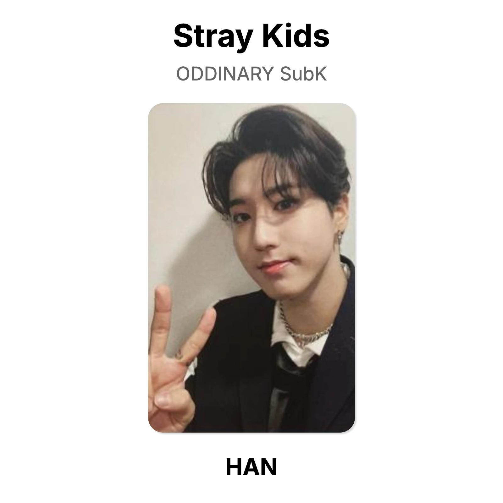 Stray Kids ODDINARY SubK Официальная фотокарточка HAN