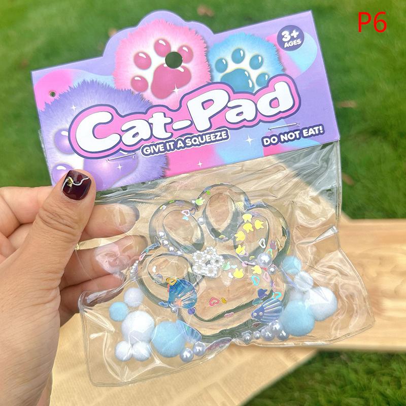 New Transparent Patch Cat Paw Decompression Toys Kawaii Cartoon Antistress Stress Relief Slow Rising Toys For Adult Kids Toys