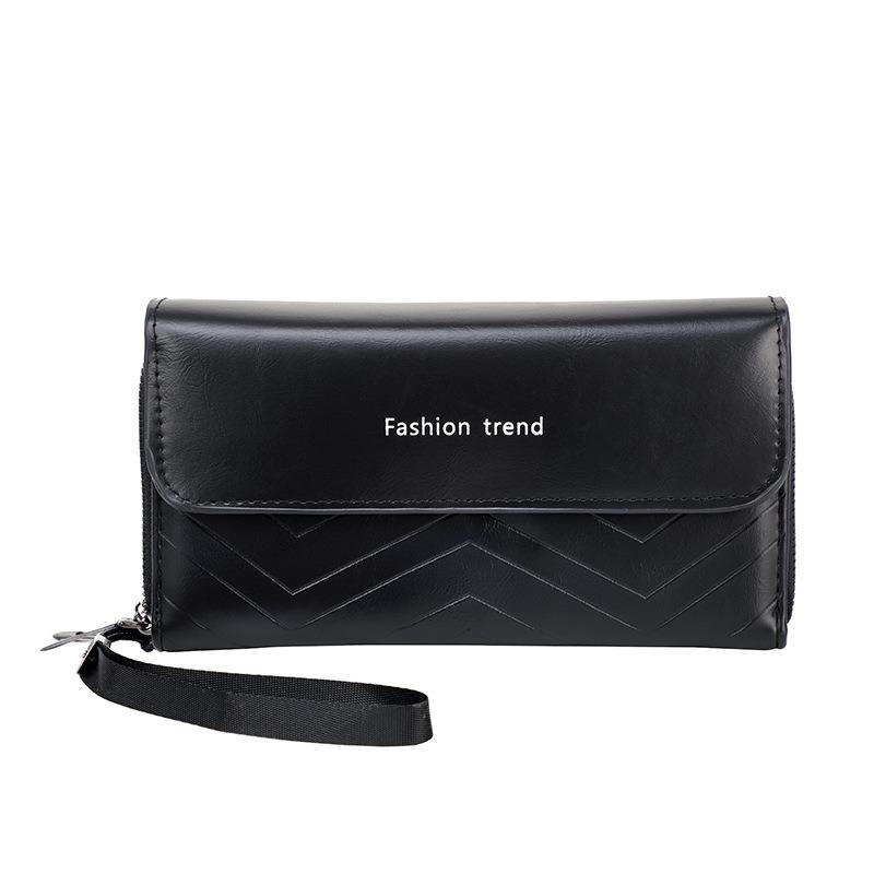 Stylish and simple women's wallet new versatile multi-card clutch bag zipper bag
