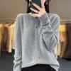 Women Cardigan Super Warm Sweaters O-neck Loose Female Clothes Ladies' Solid Color Knitwear Tops Plus Size