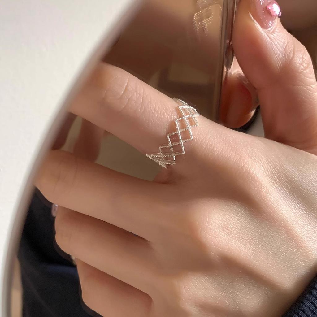 Silve Zircon Bead Ring For Women Girl Party Gift Sweet Cool Versatile Vintage Korean Jewelry Dropshipping