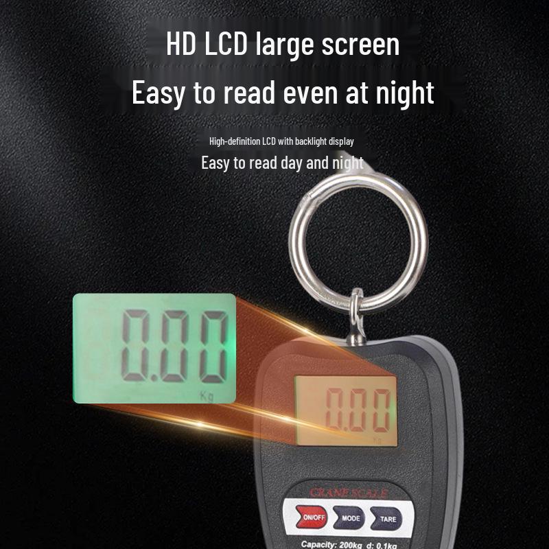 Portable 200kg/100kg Industrial Electronic Hook Scale arancione