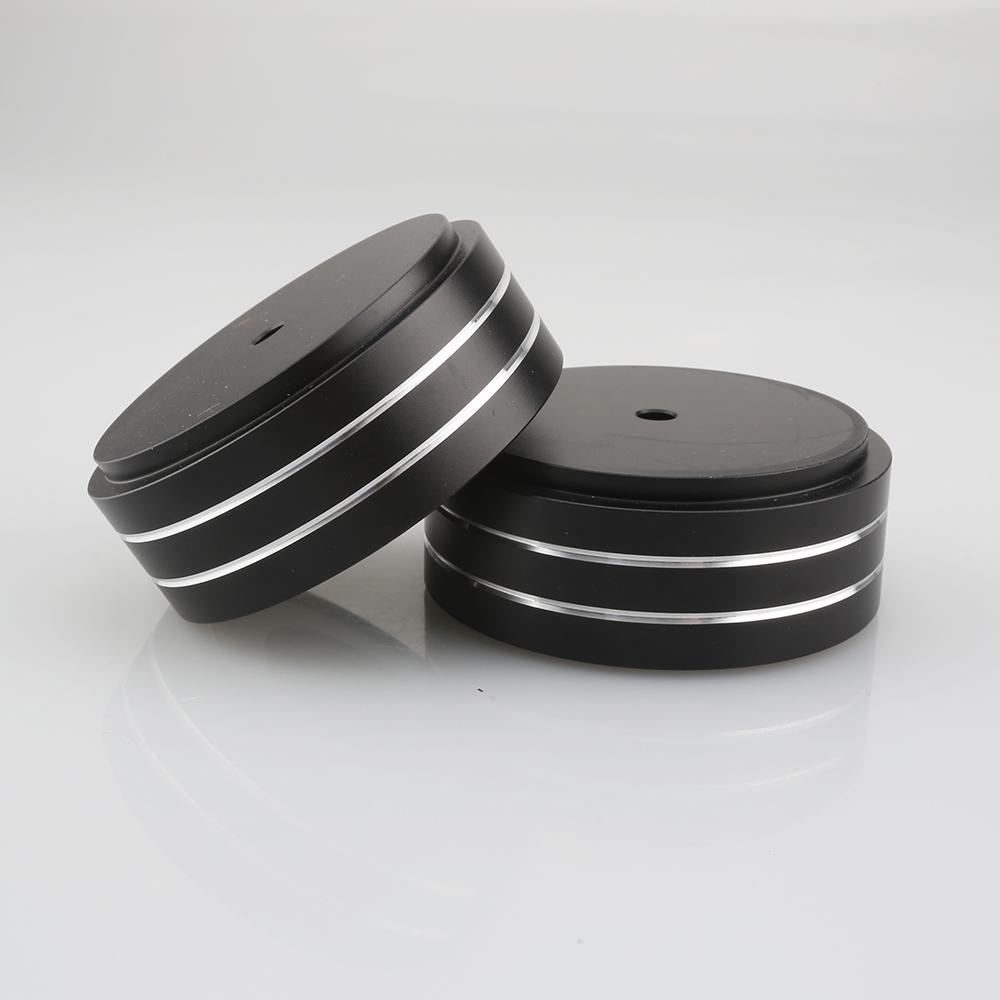 4pcs 58x22mm Aluminum HIFI AMP Speaker Isolation Stand Turntable DAC Feet Pad Gold Silver Speaker Feet Tuber Amplifier