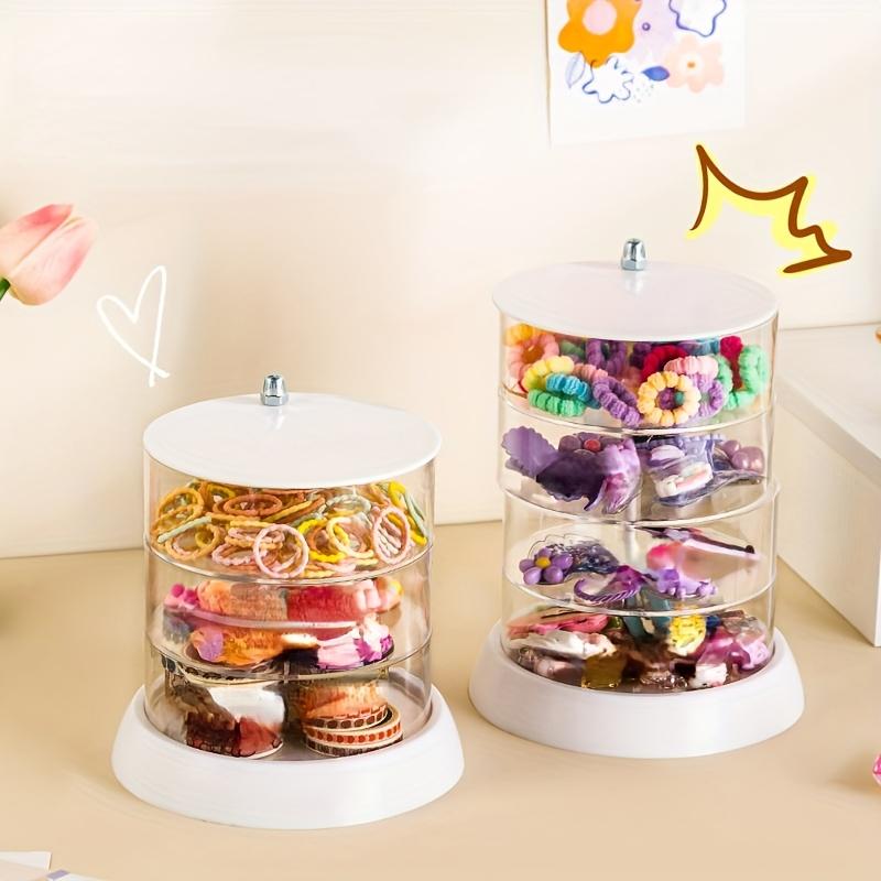 360° Drehbarer Make-up-Organizer - Transparent, Mehrschichtige Aufbewahrung für Kosmetik, Haarschmuck & Schmuck - Einfache Montage