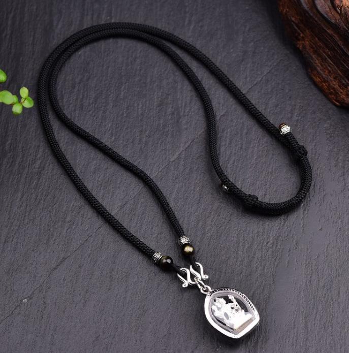 Adjustable Hand-Woven Thai Amulet Lanyard - Single, Double, or Multiple Hang Options