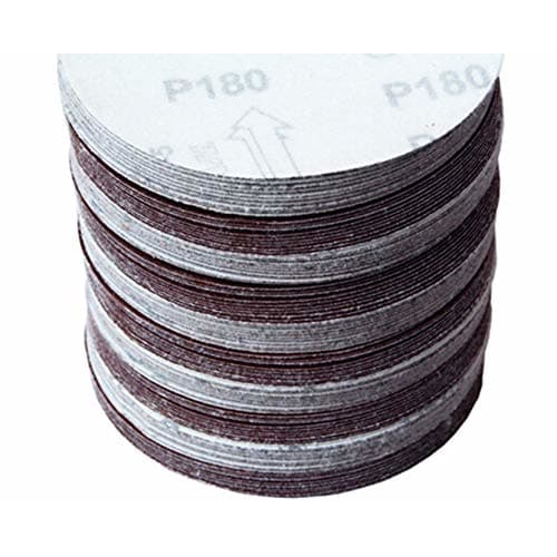 Batreetek Sandpaper, 100 Sheets, 5 Types, #60, #80, #100, #120, and #240, Round (100mm), for DIY Woodworking, Painting, and Metal Surface Polishing