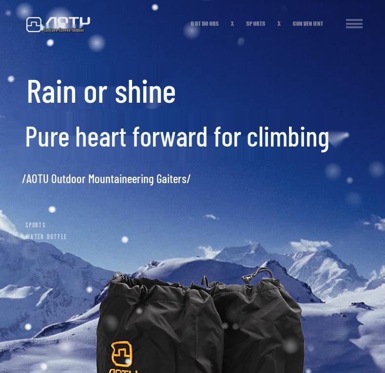 Unisex Skiing and Hiking Snow Gaiters: Snowproof, Snakeproof, Sandproof Leg and Shoe Covers - AT8904