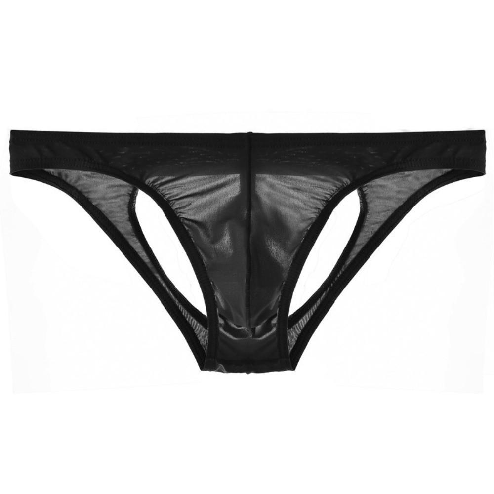 See-through Back Hole Briefs U Convex V Thongs Fashion Men's Pouch Shorts  Male