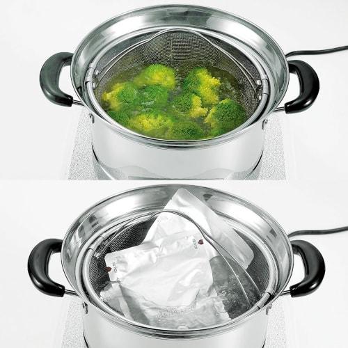 Hirosho FPZ-22 Multi-Purpose Everyday Pot, Deep, 22cm Handled Pot (with Colander and Strainer)