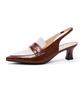 Briana Two-Tone Combination Slingback [Toffee & Cream]