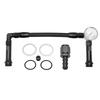 AN6 Dual Feed Carb Fuel Line With Vacuum Pressure Gauge For Holley 4150 Carburetor- Double Pump Design