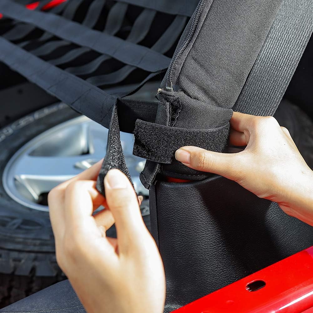 Savadicar Mesh Cargo Net Roof Top Netting Hammock For 1987-2024 Jeep Wrangler YJ TJ JK JL & Gladiator JT, Black