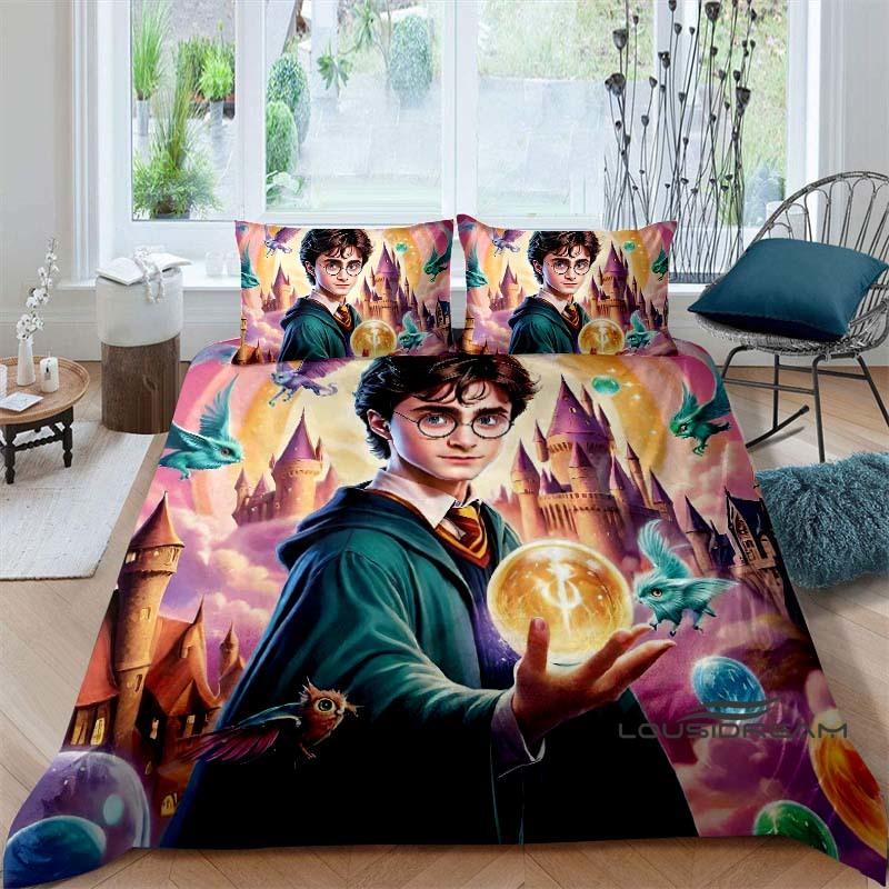 HD Image H — Harry Potter Bedding Set: 3D-Printed Cartoon Duvet Cover — Soft, Comfortable