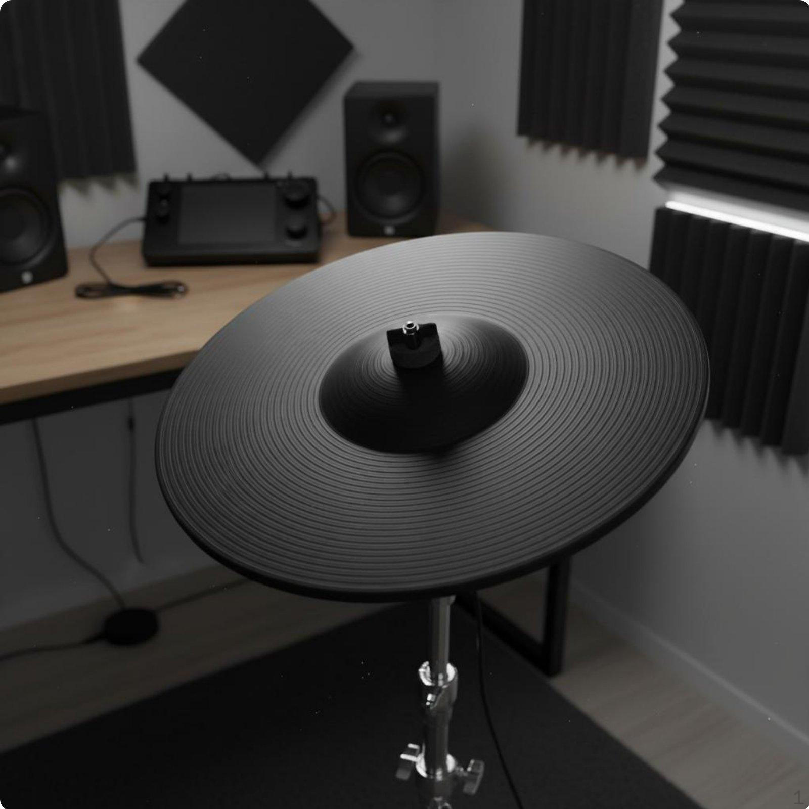 12 Inch Electronic Cymbal Widely Compatible Electric Drum Pad High Sensitivity Percussion