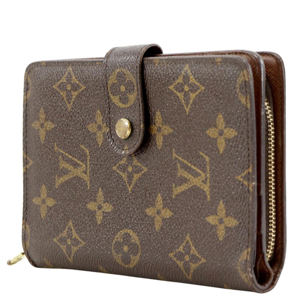 LOUIS VUITTON Porto Papie Zip Bi-Fold Wallet M61207 Brown Monogram canvas Women Used