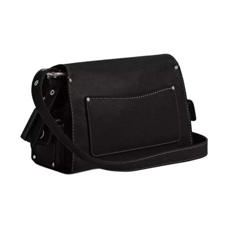 Coach Western Tabby 26 Logo Snap Adjustable Strap Grained Leather Shoulder Crossbody Medium Women's Black