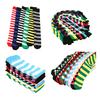 Women Striped Knee-high Socks Colorful Stretchy Knee-length Socks Ribbed Leg Warmers for Costume Party Street Daily Wear