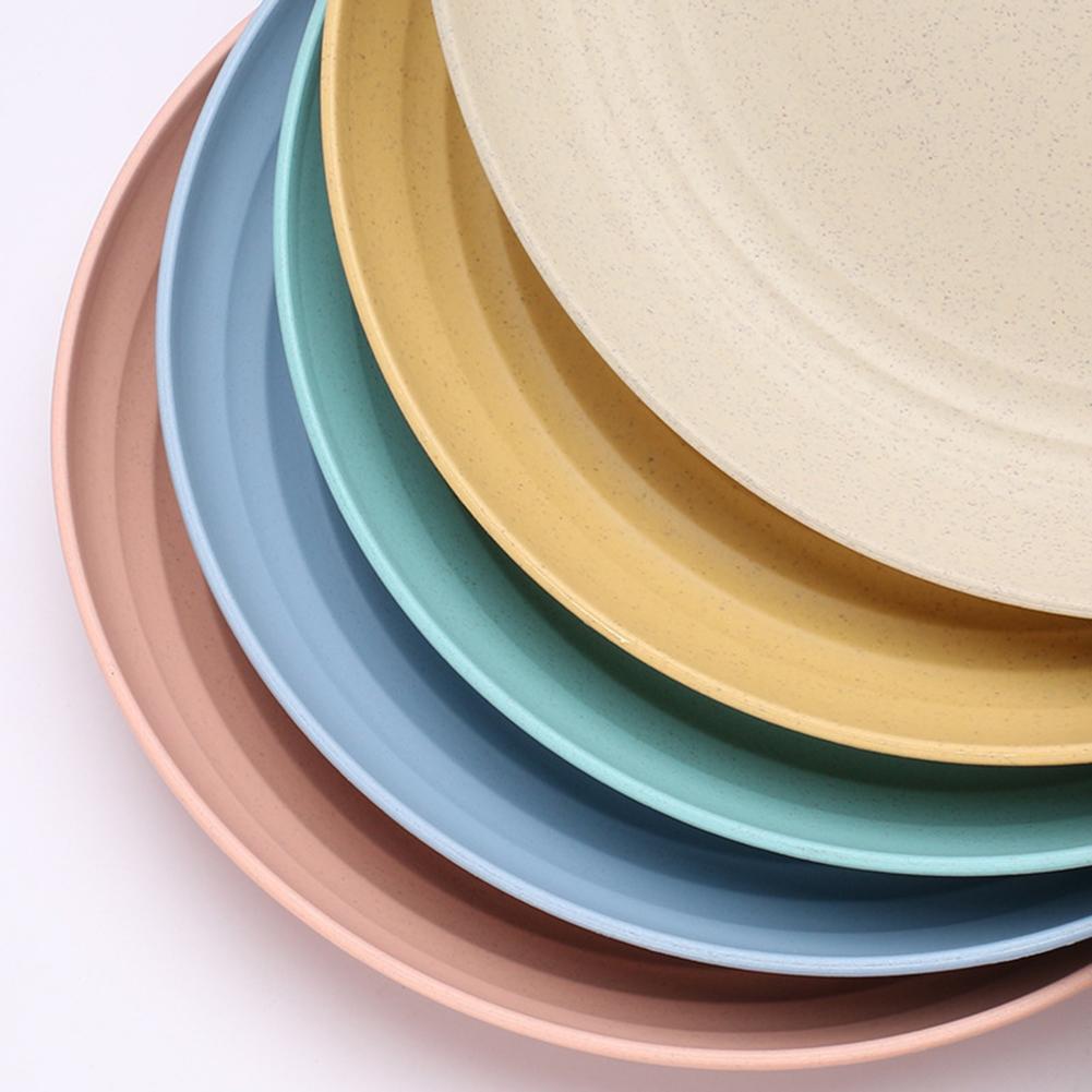 63pcs Wheat Straw Cutlery Set Household Portable Knife Fork Spoon Chopsticks Bowl Plate Dish Tableware